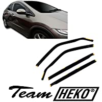 Los mejores  - J&amp-J Automotive - Deflectores de viento para Honda Civic 5 puertas 2005-2012- 4 unidades